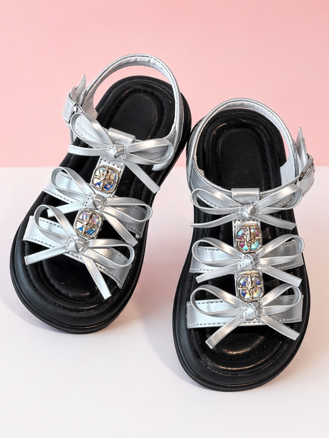 Glam Twist Bow Strappy Gladiator Dress Sandal Mia Belle Girls