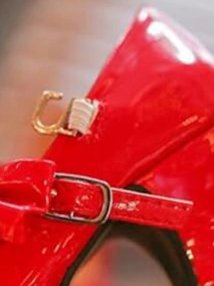 Charming Red Bow Mary Jane Shoes By Liv and Mia Mia Belle Girls