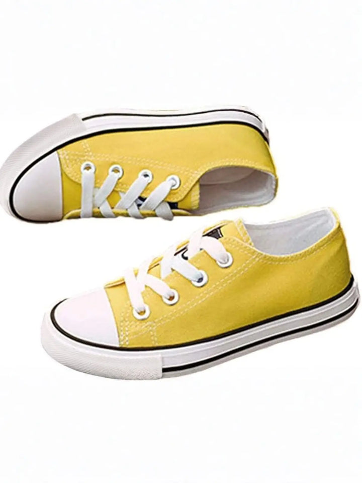 Keep It Casual Yellow Canvas Sneakers By Liv and Mia Mia Belle Girls