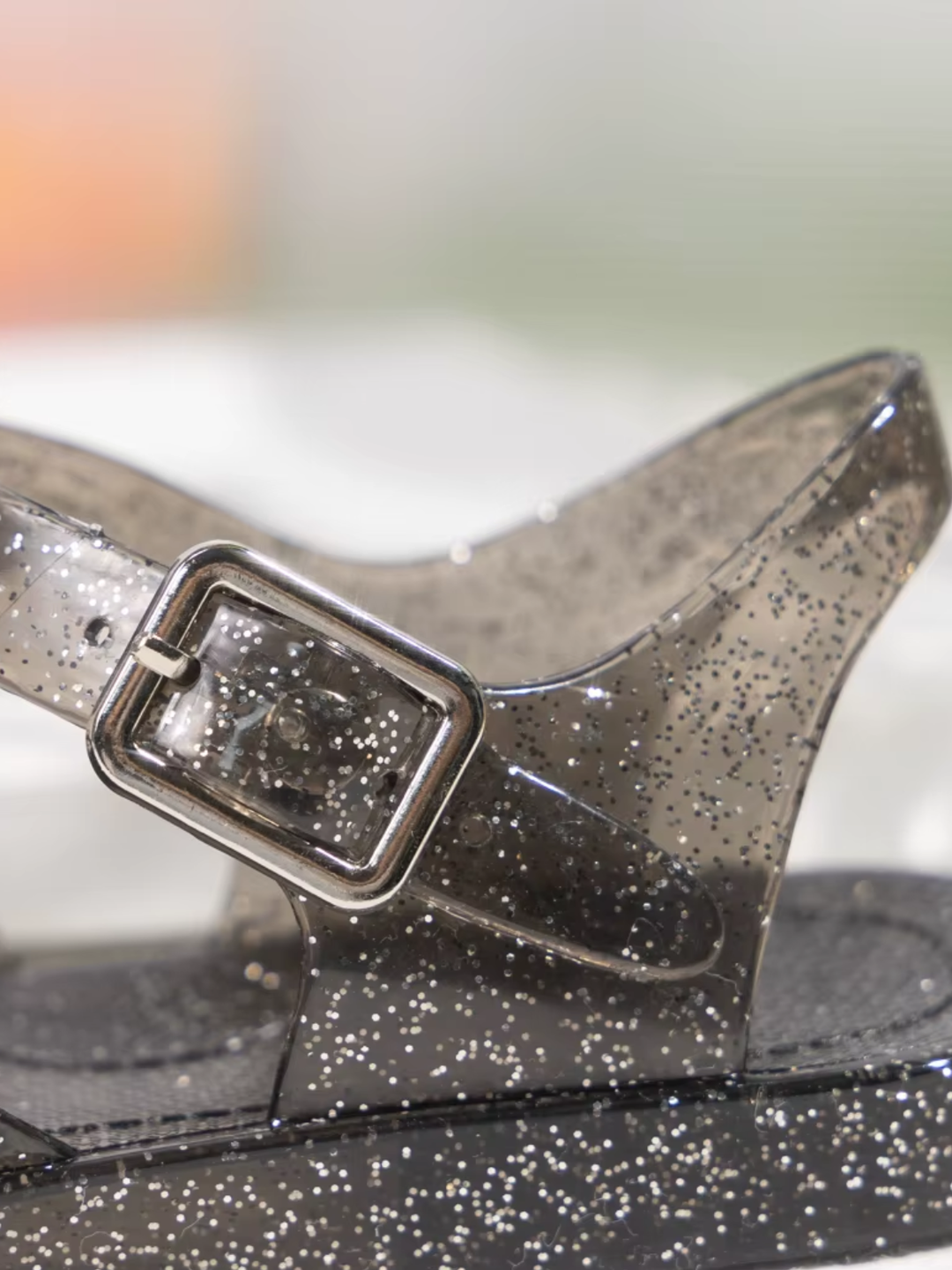 Sparkle Splash Glitter Jelly Buckle Sandal Mia Belle Girls