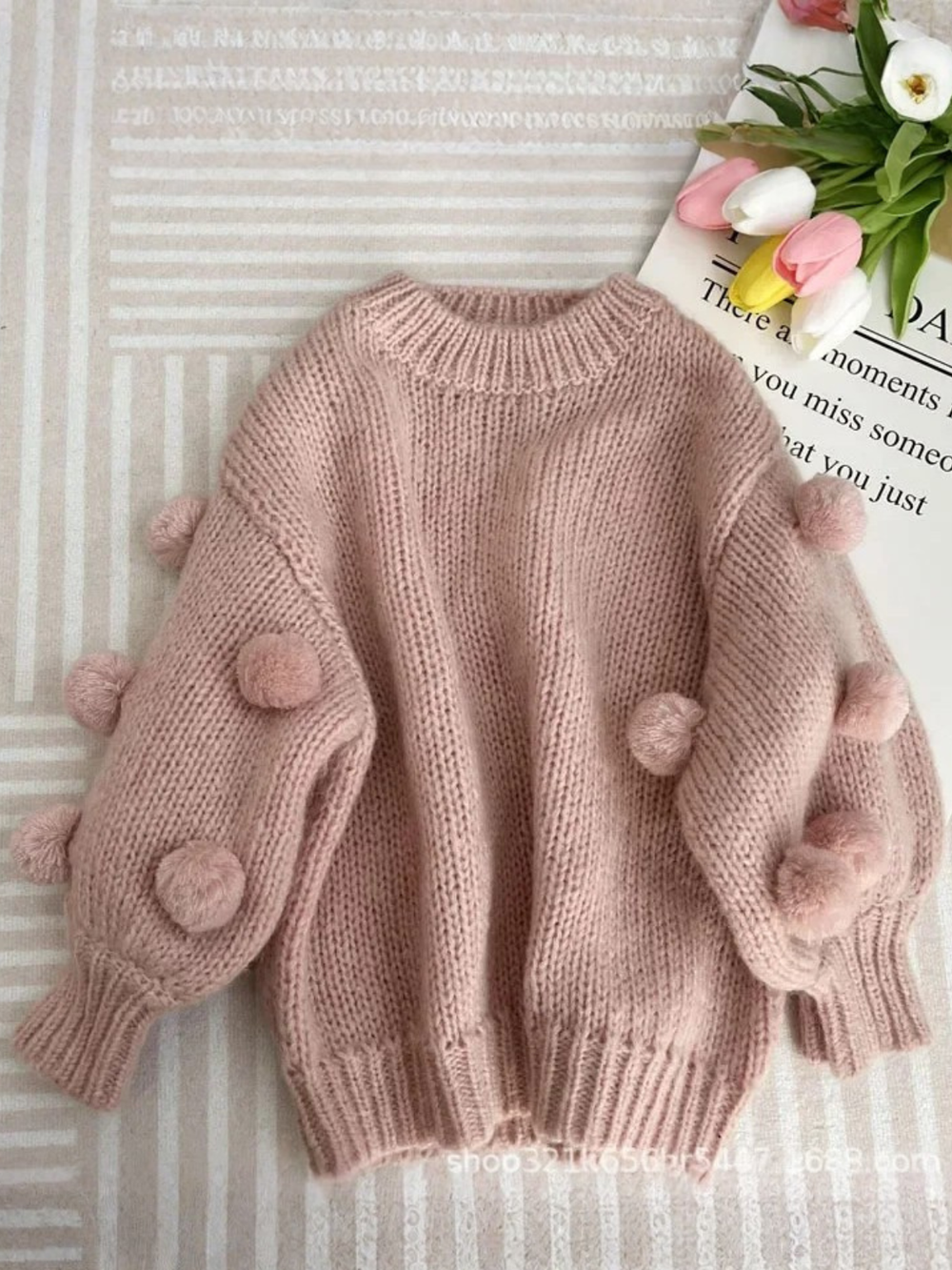 Snuggle In Style Oversized Knit Sweater Mia Belle Girls