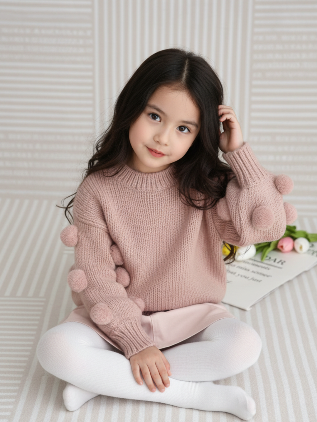 Snuggle In Style Oversized Knit Sweater Mia Belle Girls