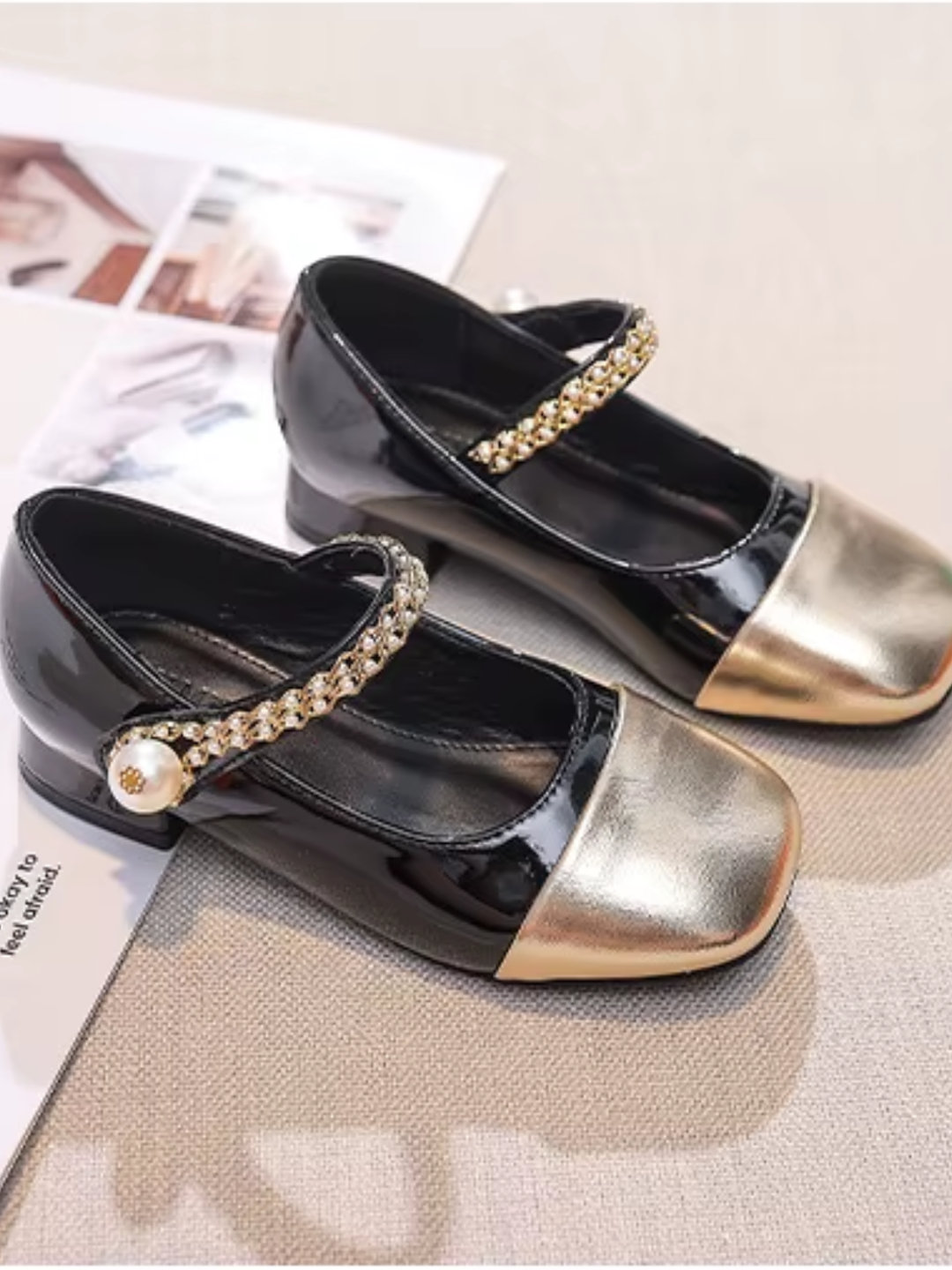 Royal Charm Pearl & Rhinestone Princess Shoes Mia Belle Girls