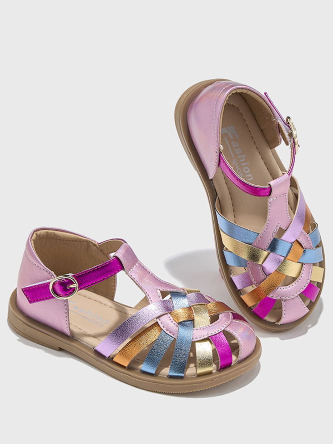Pastel Rainbow Fisherman Sandals
