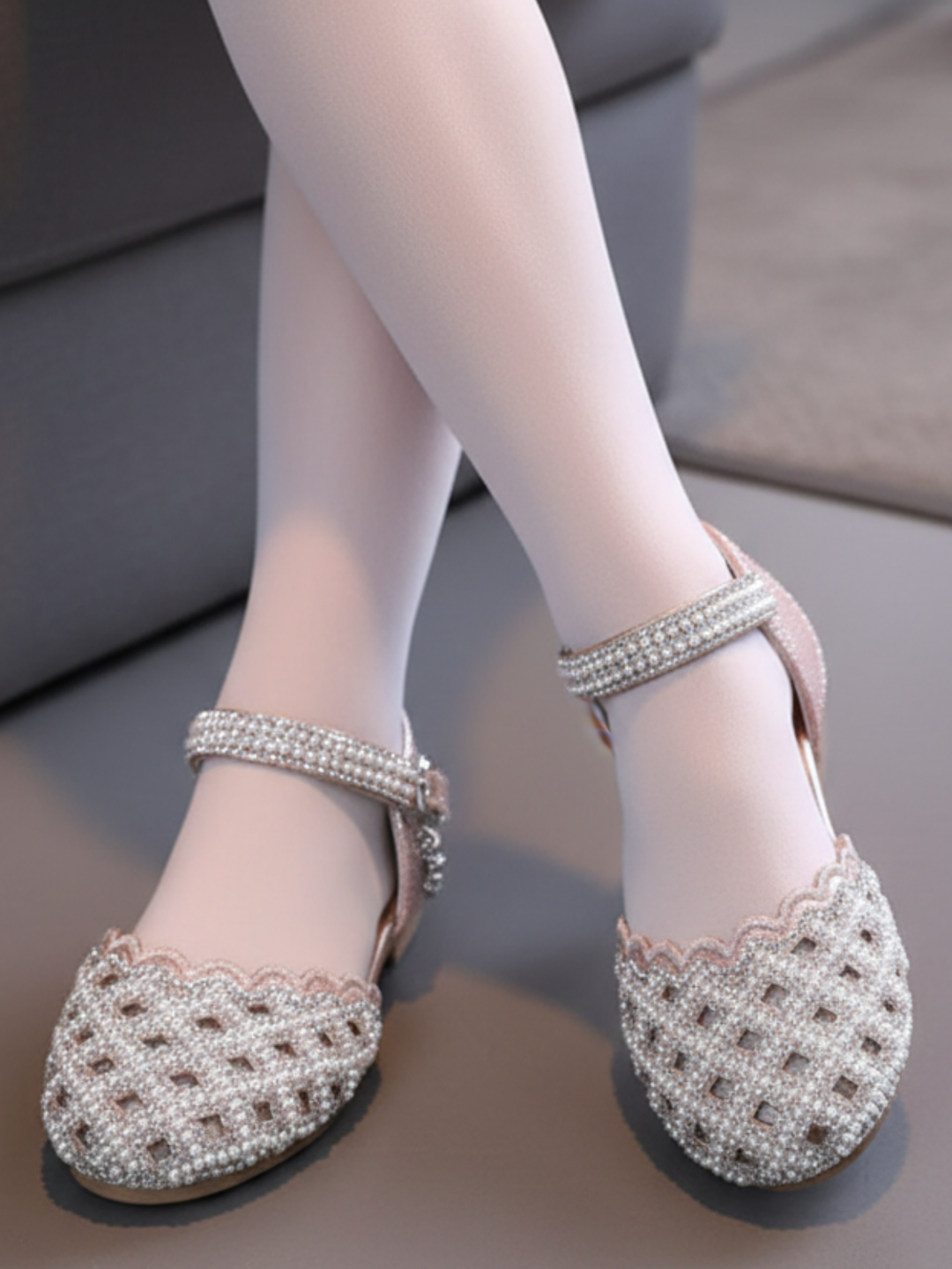 Shimmer Stride Soft Leather Sandals