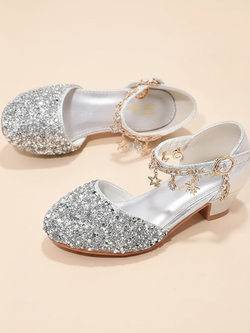 Charmed Steps Sequin Ankle Strap Shoes By Liv and Mia
