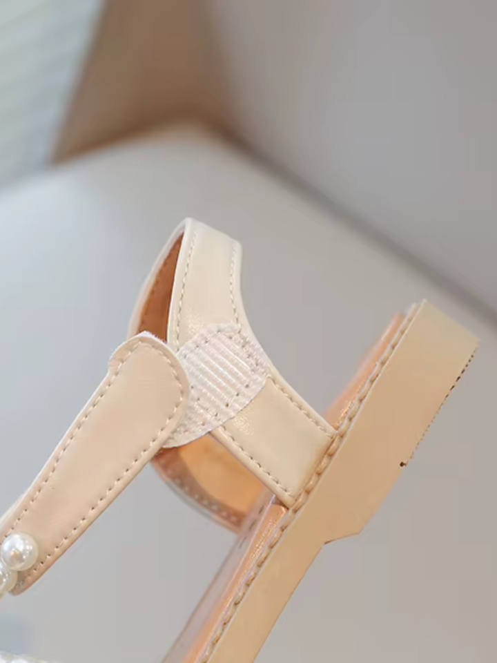 girls pearl lace sandals summer beach shoes