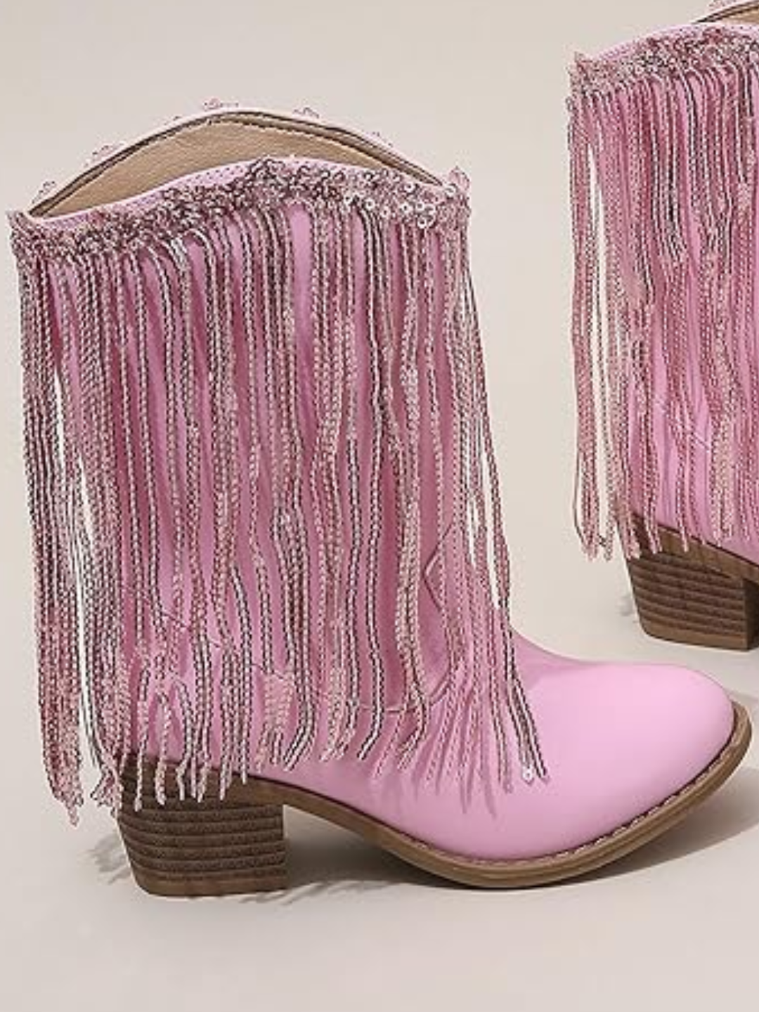 Blushing Rodeo Pink Fringe Cowboy Boots By Liv and Mia Mia Belle Girls