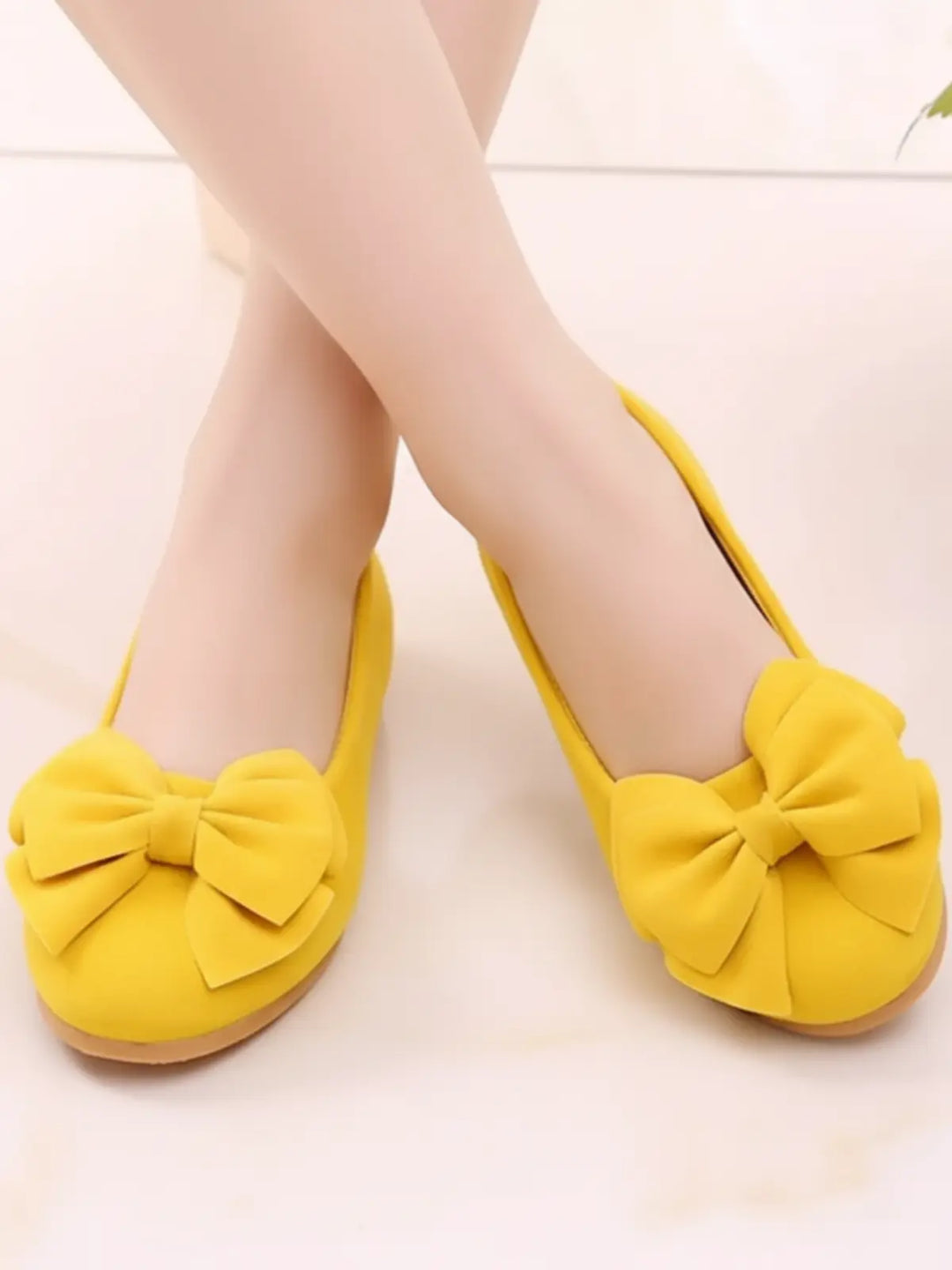 Yellow Bow Ballerina Flats By Liv and Mia Mia Belle Girls