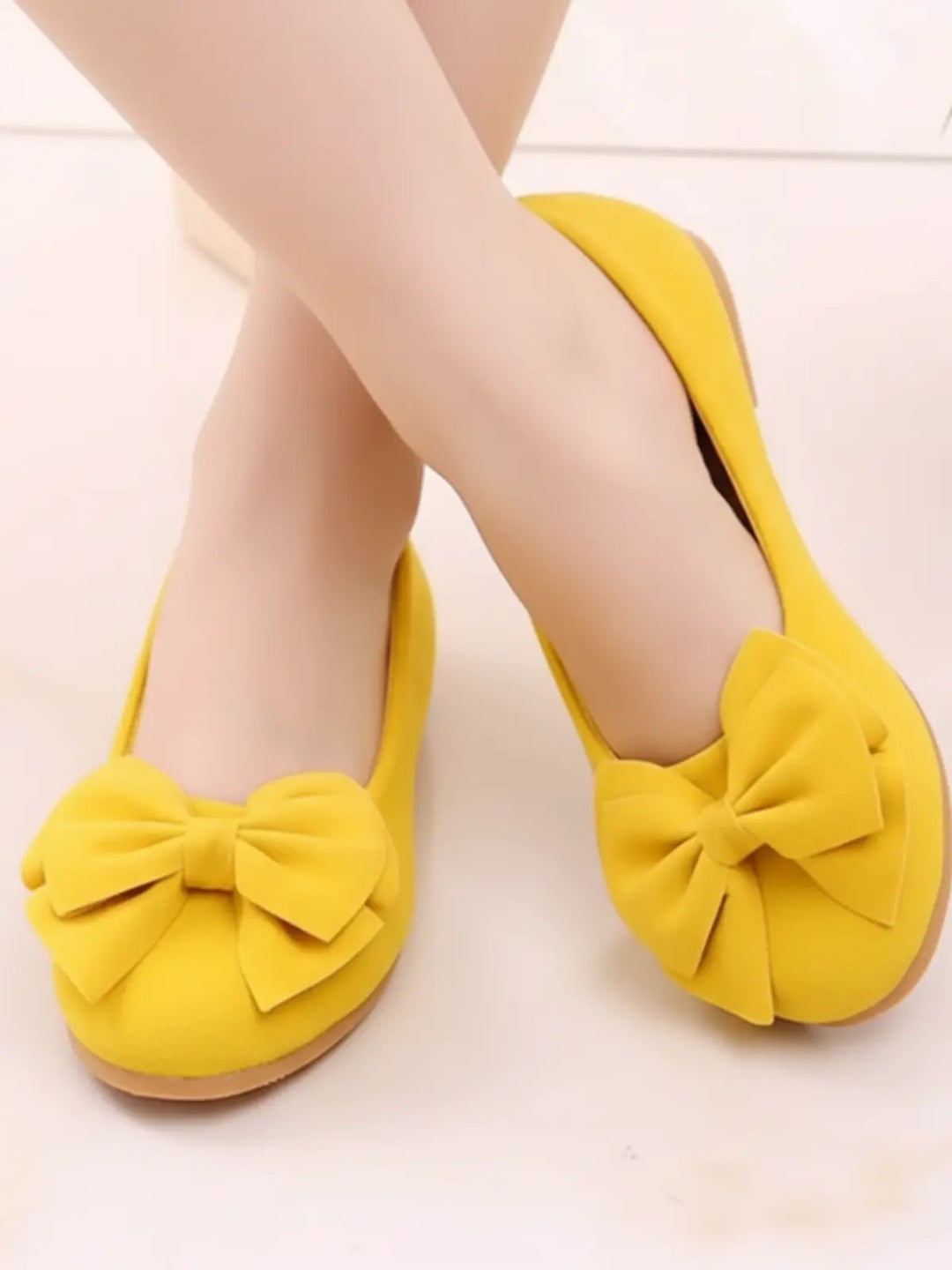 Yellow Bow Ballerina Flats By Liv and Mia Mia Belle Girls