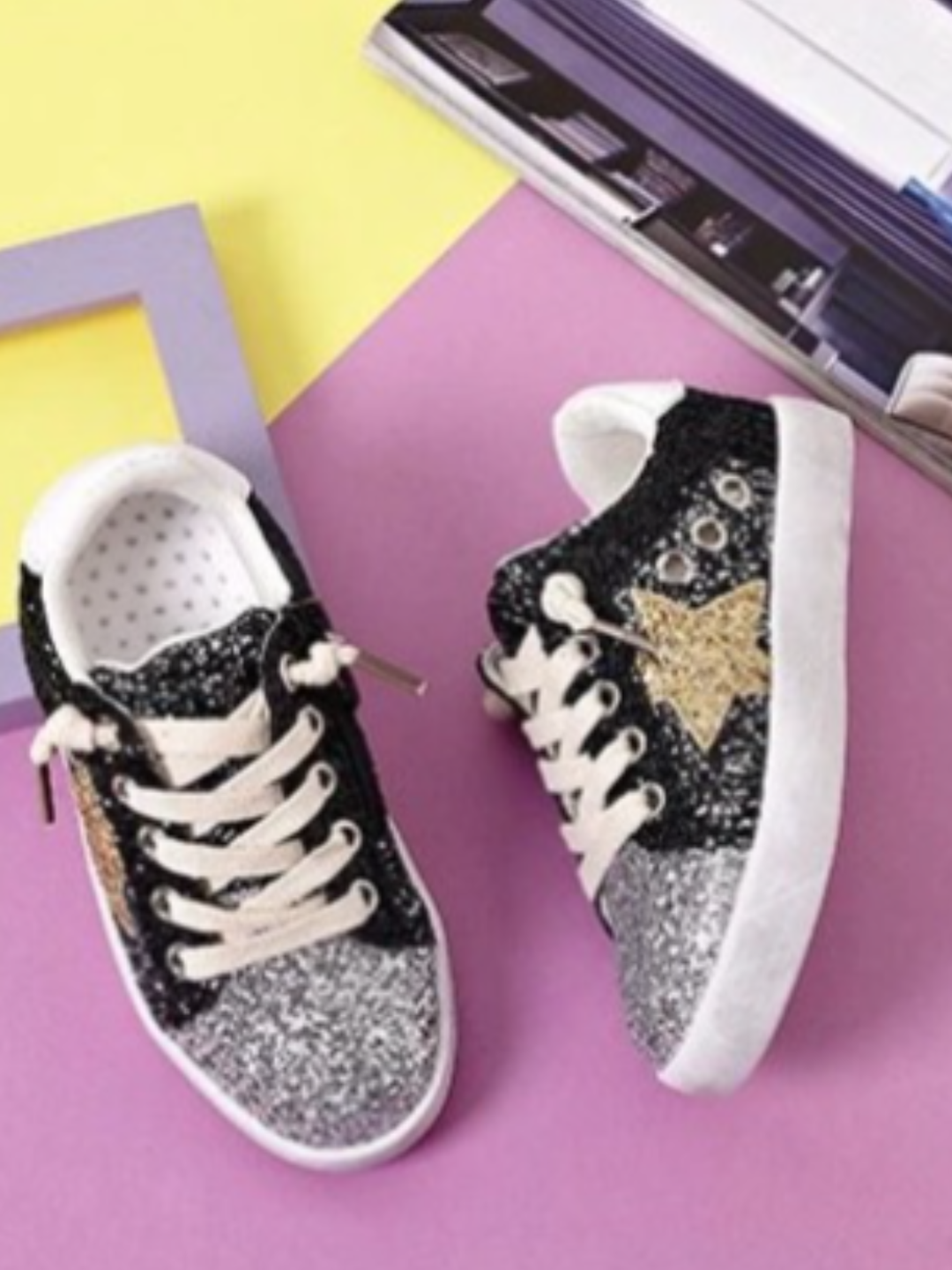 Sequin Sensation Casual Sneakers by Liv and Mia
