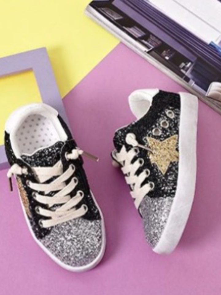 Sequin Sensation Casual Sneakers by Liv and Mia