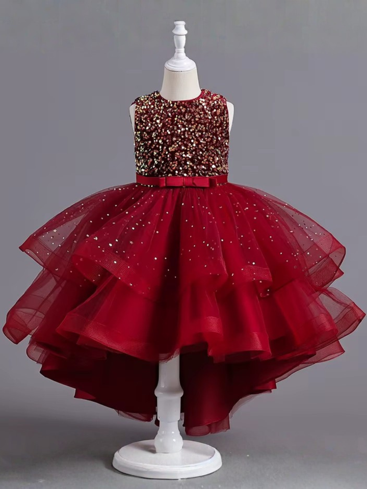 Look At Me Sparkle Sequin Belted Dress Mia Belle Girls