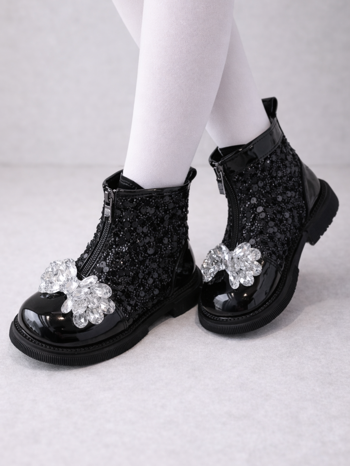 Sparkle Luxe Sparkle Bow Boots Mia Belle Girls
