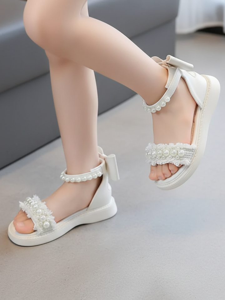 Chic and Stylish Girls' Sandals with Pearl Accents By Liv and Mia Mia Belle Girls