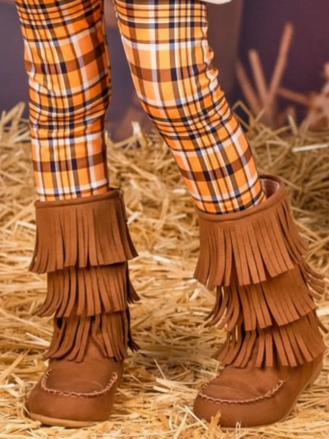 Brown Fringe Boots By Liv and Mia Mia Belle Girls