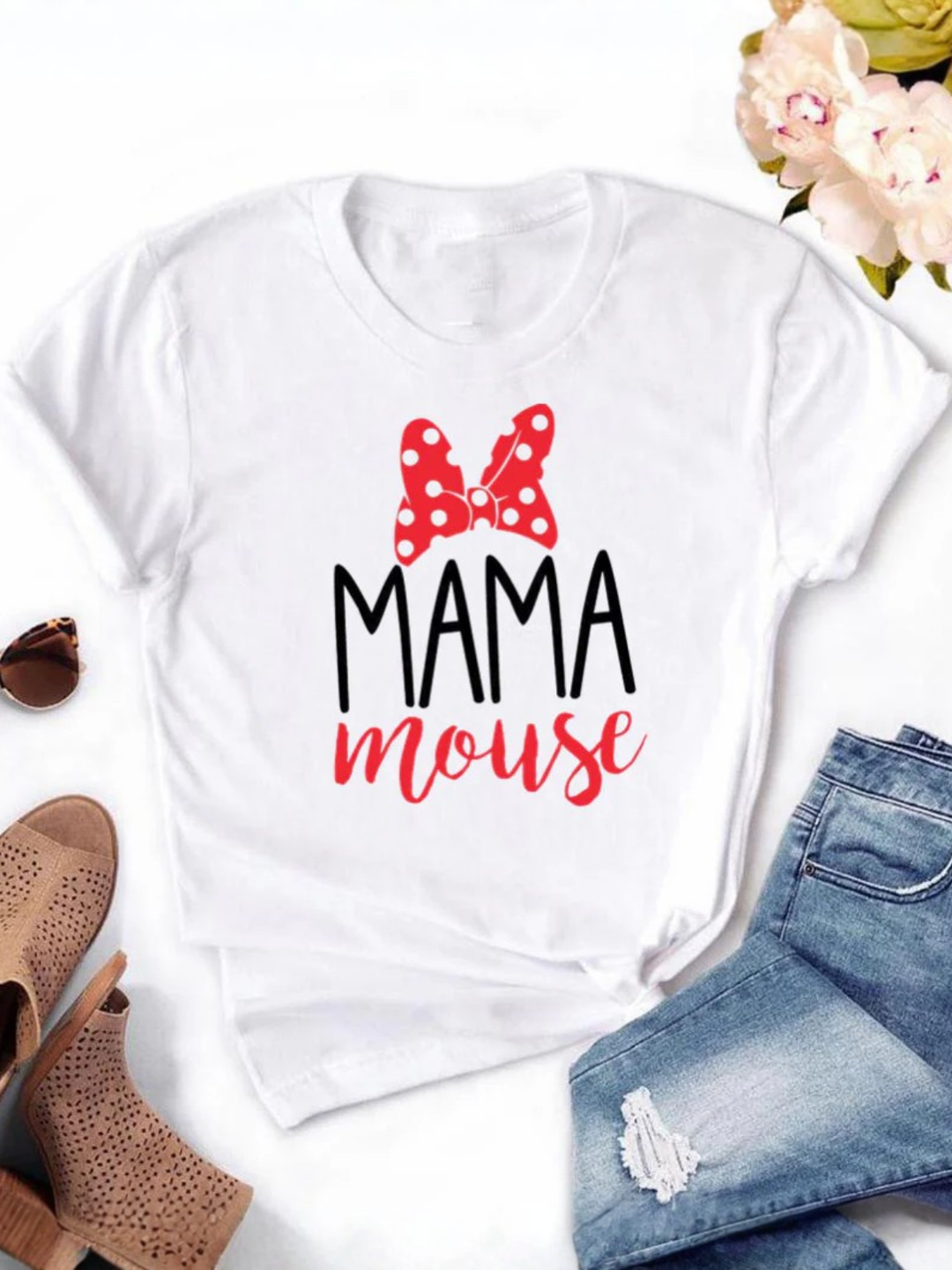 Mommy and Me Matching Mouse Slogan Tops