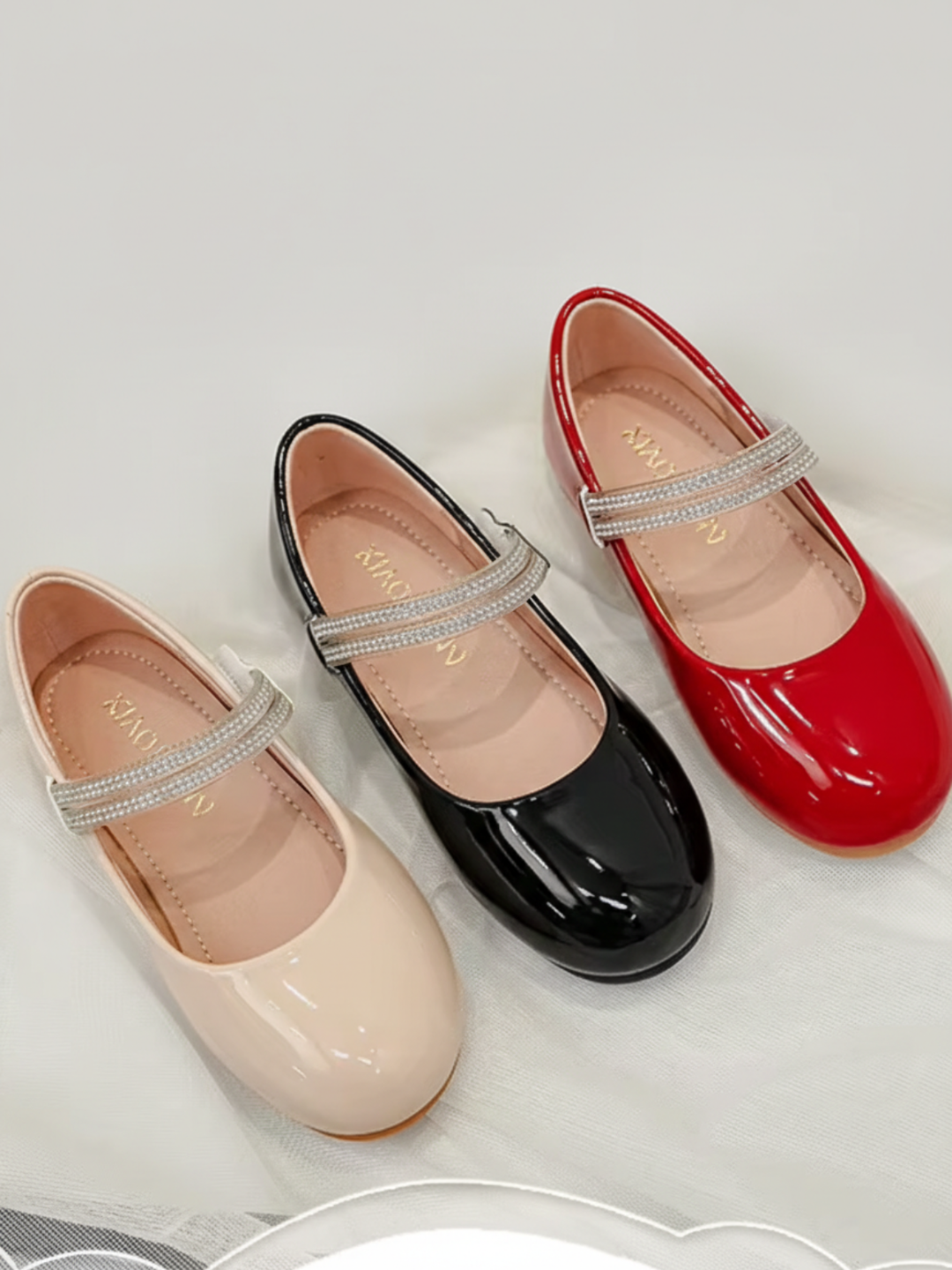 Diva Sparkle Strap Patent Mary Janes by Liv and Mia Mia Belle Girls