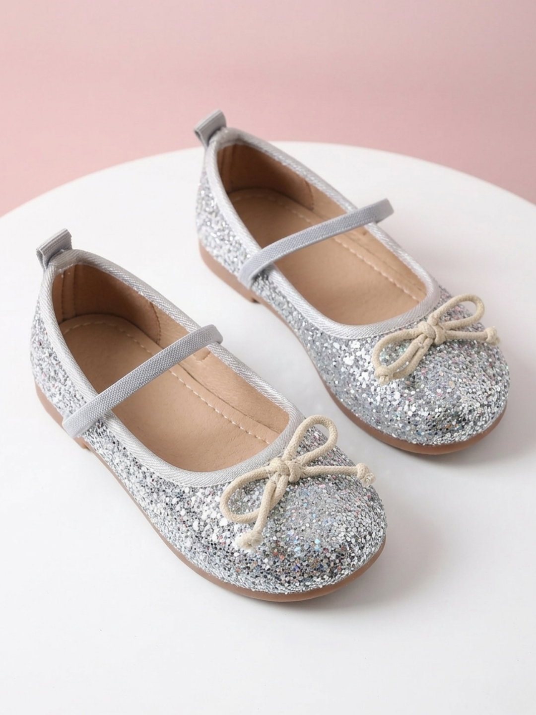 Girls Mermaid Glitter Ballet Flats Mia Belle Girls