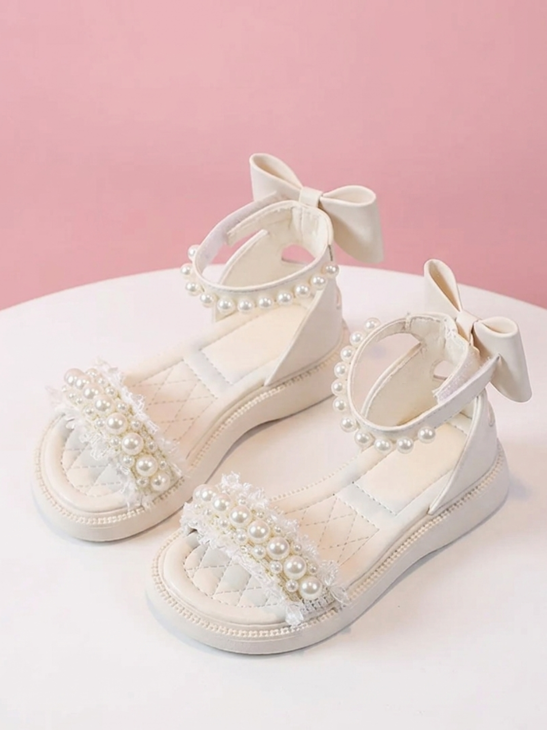 Chic and Stylish Girls' Sandals with Pearl Accents By Liv and Mia Mia Belle Girls