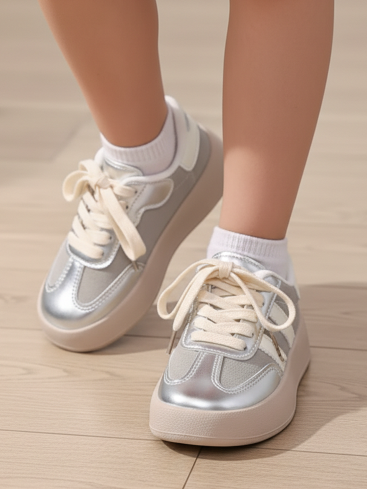 Cool Kids Metallic Sneakers By Liv and Mia