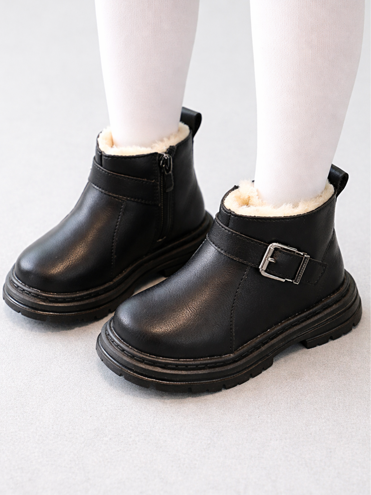 Pamper Her Toes Fur-Lined Buckle Boots By Liv and Mia – Mia Belle Girls