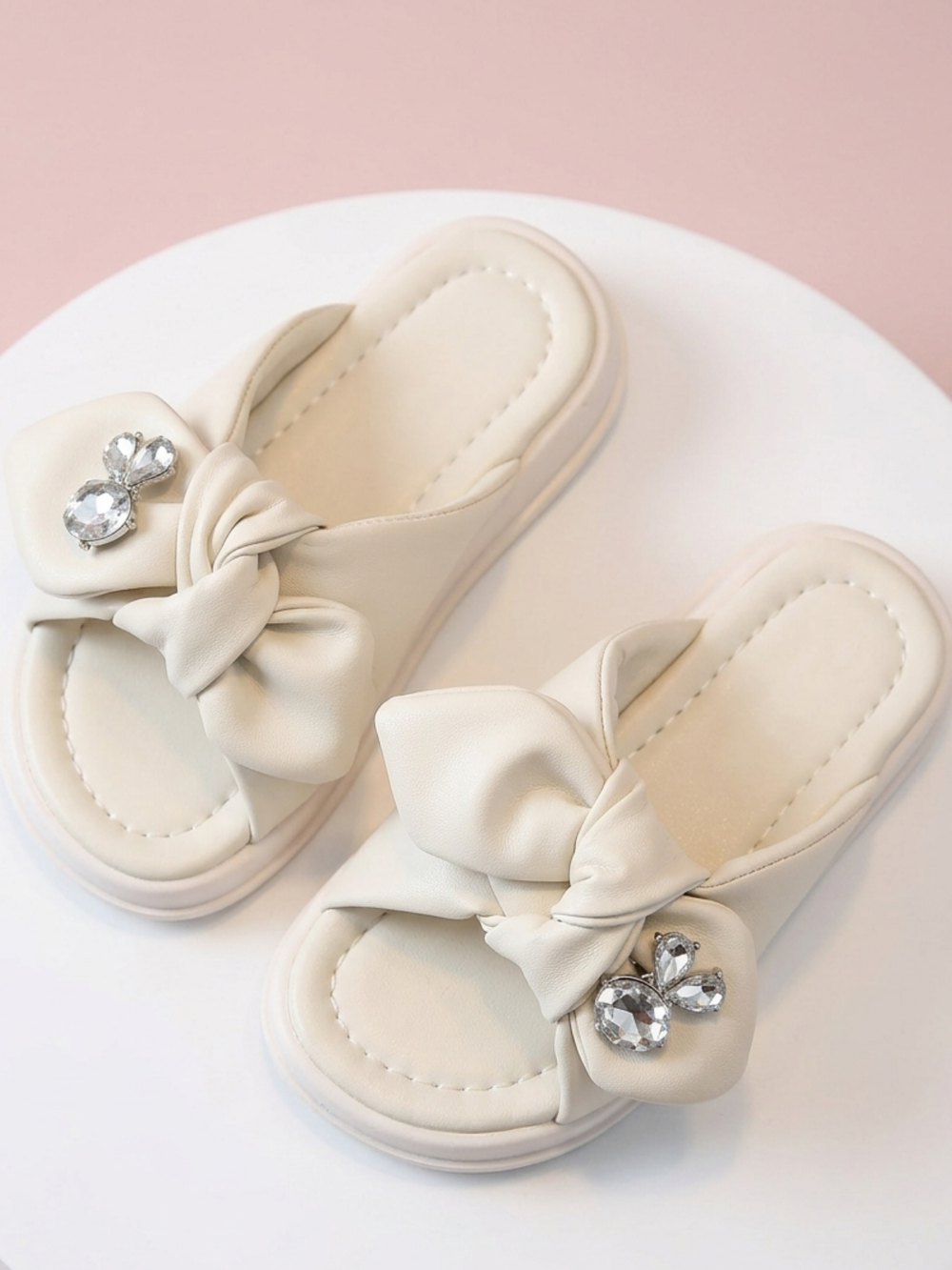 Sparkle & Shine Rhinestone Bow Sandals Mia Belle Girls