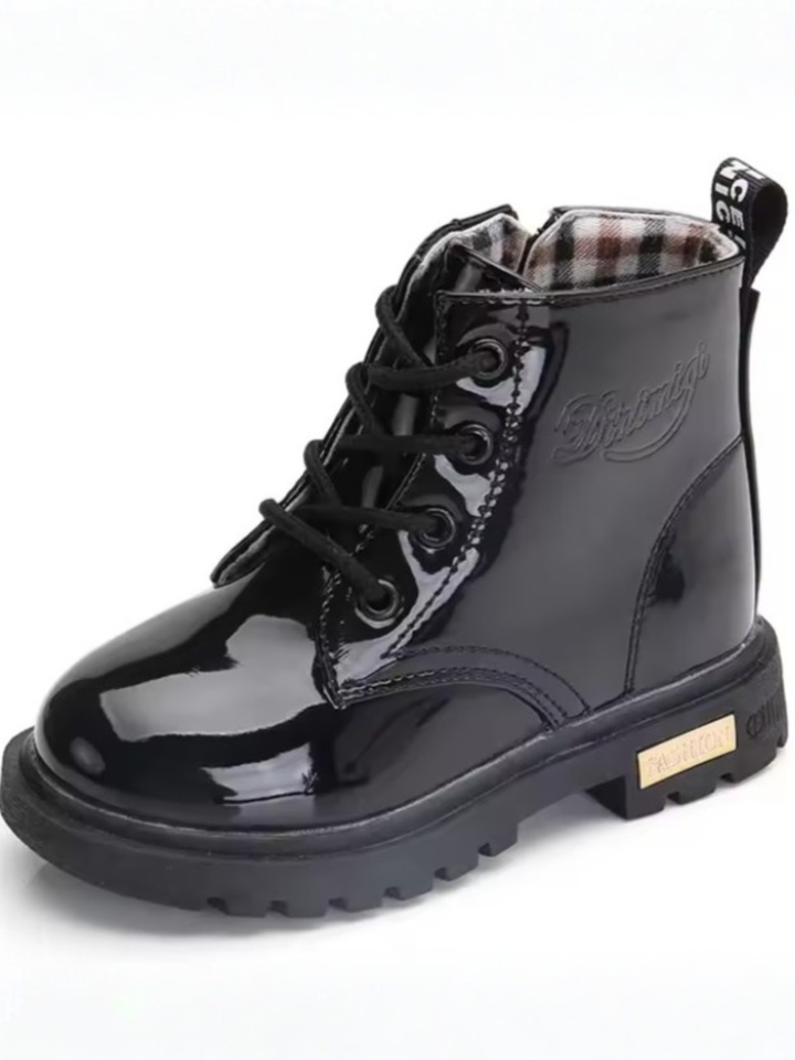 Patent Preppy Style Boots By Liv and Mia Mia Belle Girls