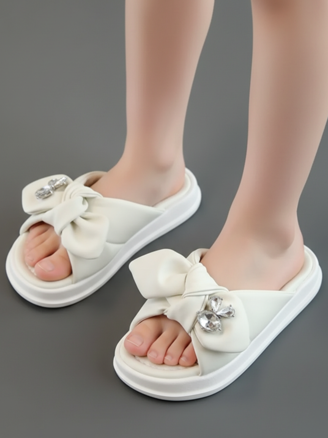 Sparkle & Shine Rhinestone Bow Sandals