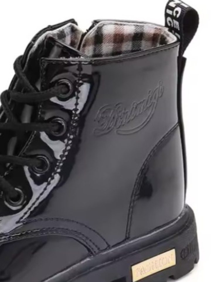 Patent Preppy Style Boots By Liv and Mia Mia Belle Girls