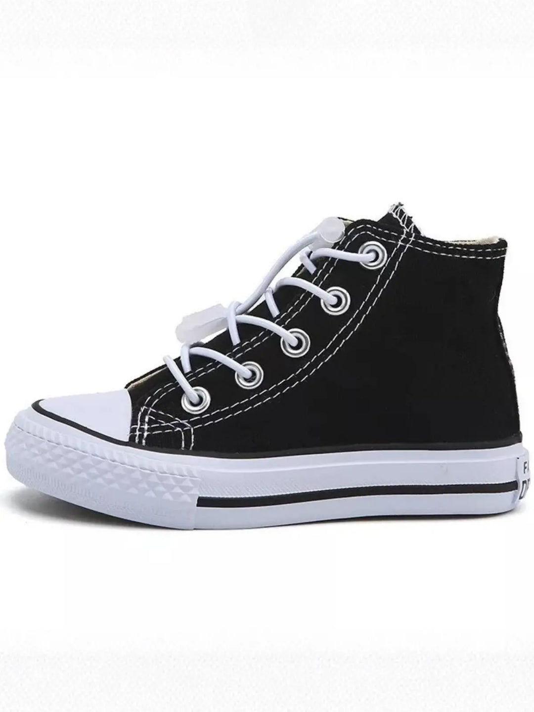 Black Casual High Top Canvas Sneakers By Liv and Mia Mia Belle Girls