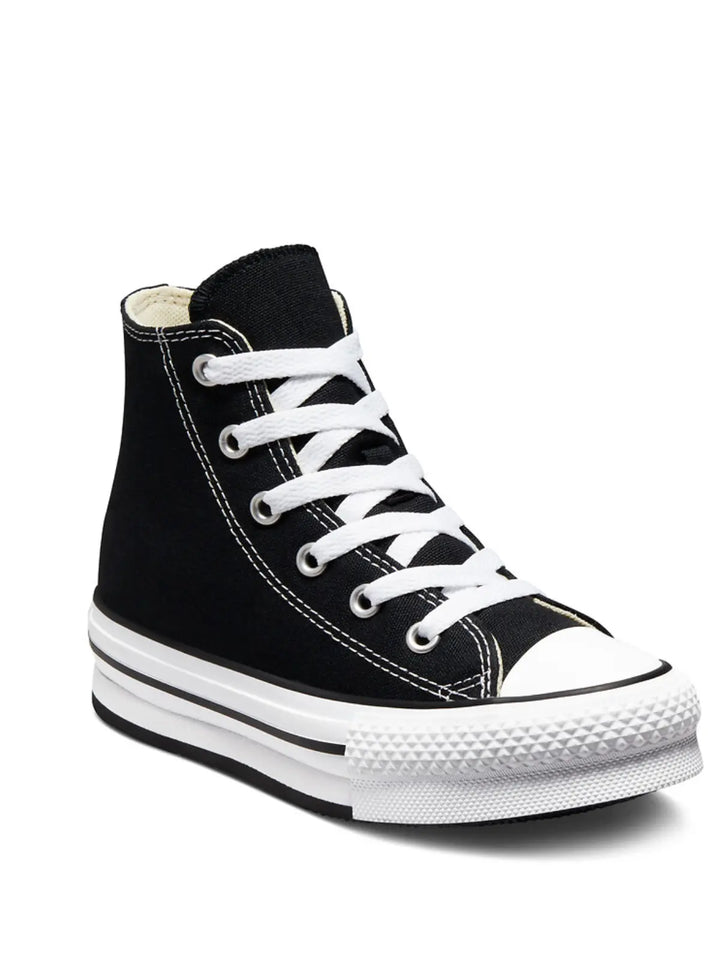 Black Casual High Top Canvas Sneakers By Liv and Mia Mia Belle Girls