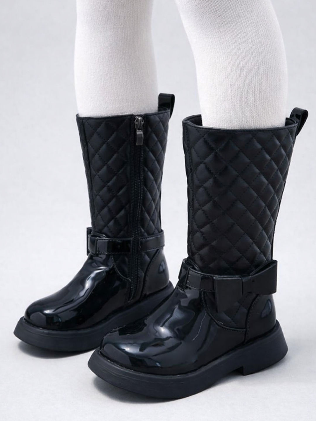 Always Choose Elegance Quilted Leather Boots By Liv and Mia Mia Belle Girls