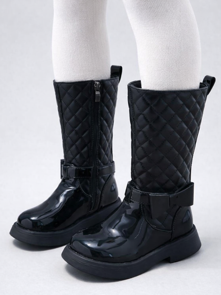 Always Choose Elegance Quilted Leather Boots By Liv and Mia Mia Belle Girls