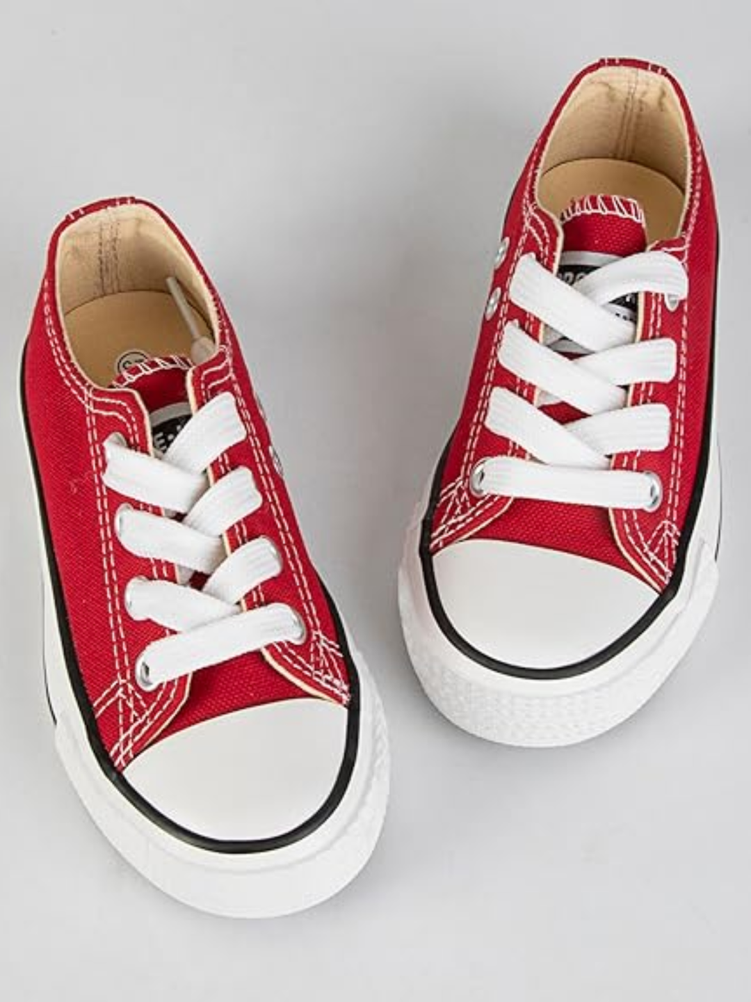 Keep It Casual Red Canvas Sneakers By Liv and Mia Mia Belle Girls