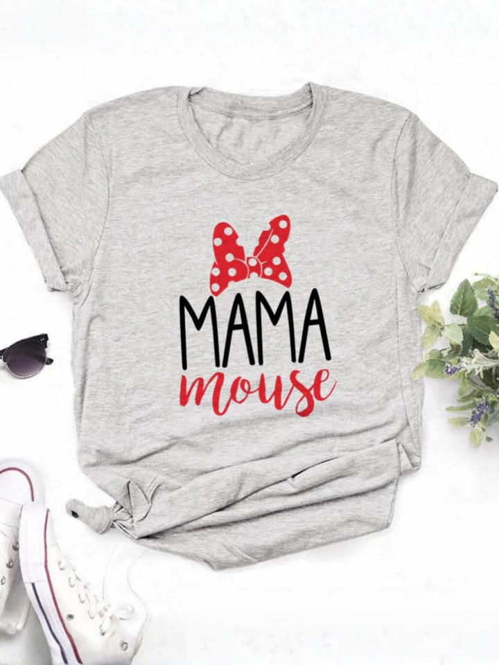 Mommy and Me Matching Mouse Slogan Tops