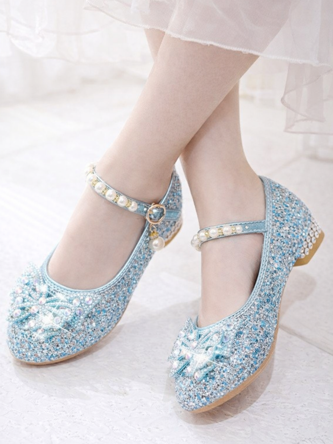 Razzle Dazzle Pearl Strap Mary Jane Shoes By Liv and Mia Mia Belle Girls
