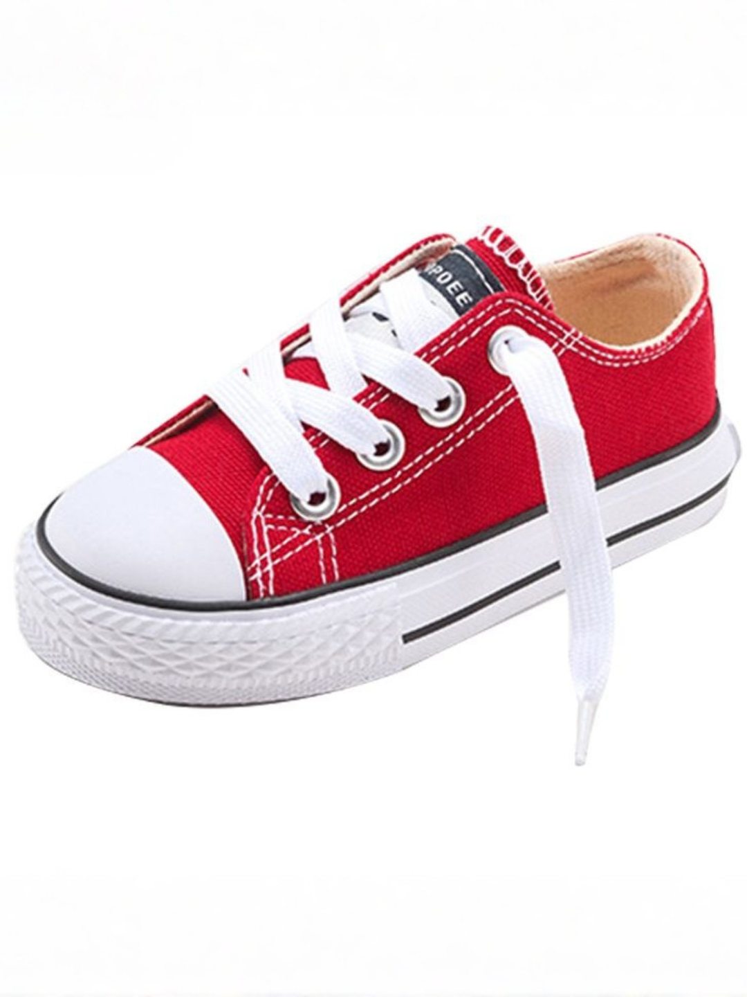 Keep It Casual Red Canvas Sneakers By Liv and Mia Mia Belle Girls