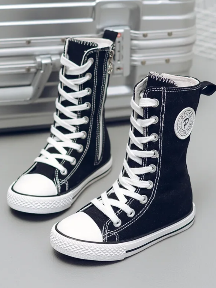 Cool Girl High-Top Canvas Sneakers By Liv and Mia Mia Belle Girls