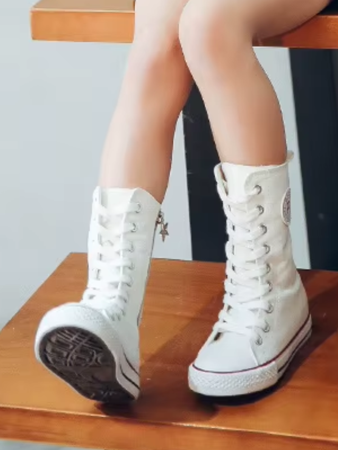 Cool Girl High-Top Canvas Sneakers By Liv and Mia Mia Belle Girls