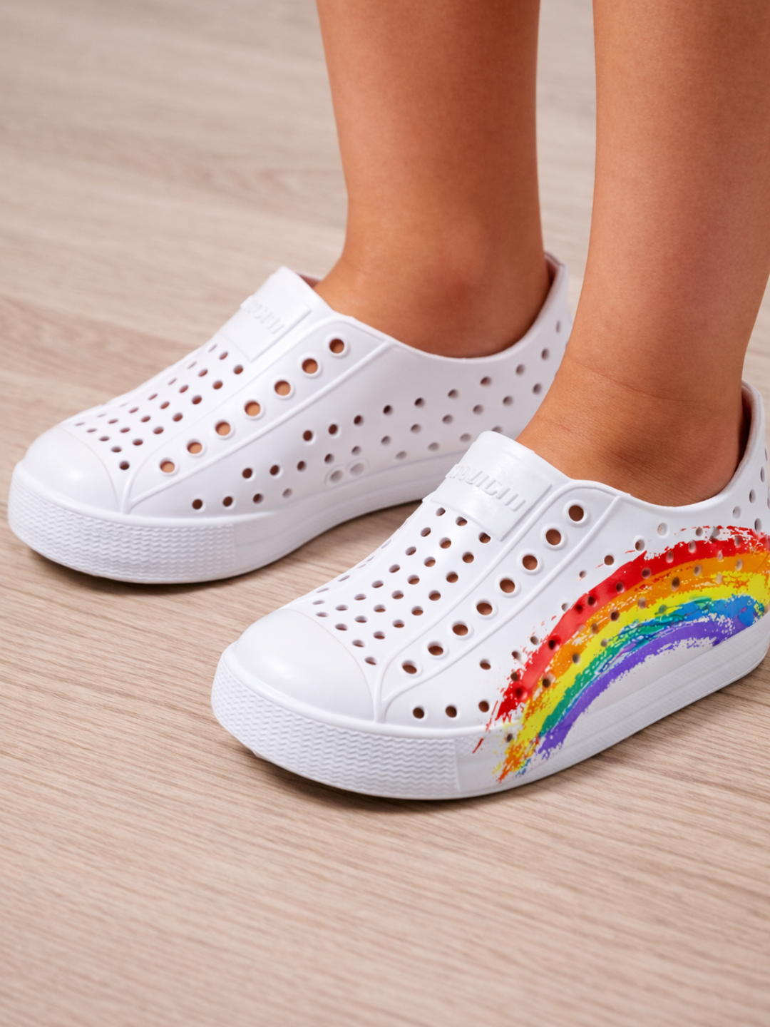 Girls Rainbow Splash Slip-On Shoes By Liv and Mia Mia Belle Girls