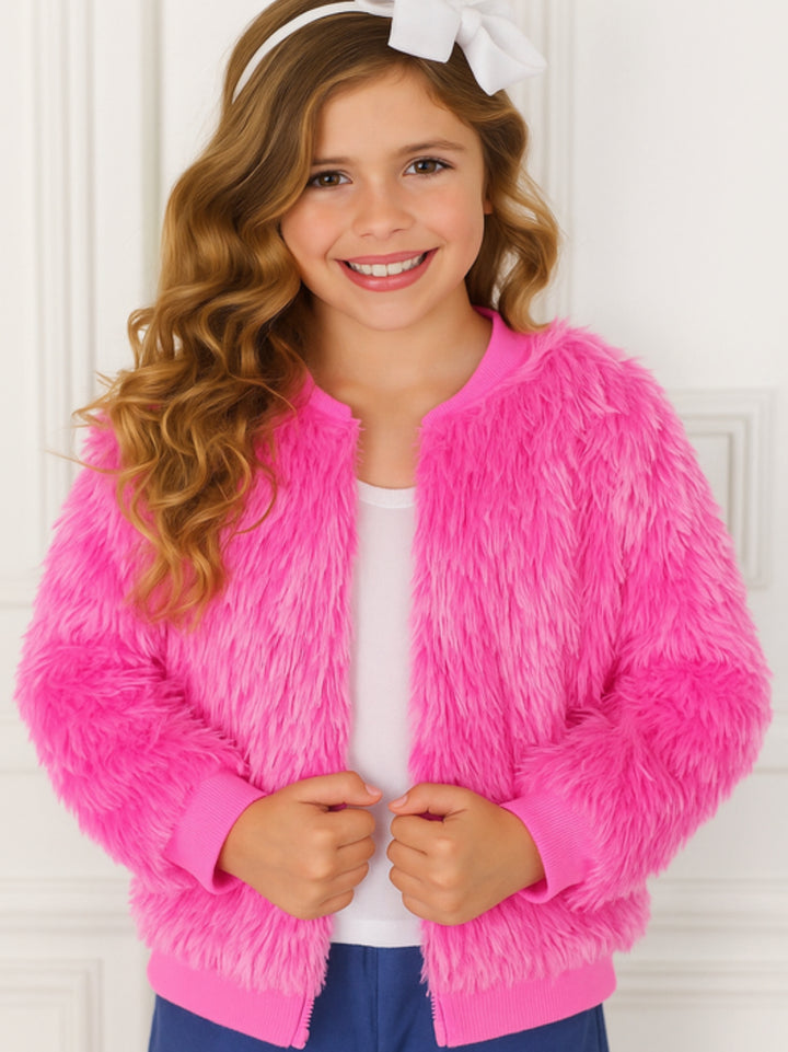 Petite Luxe Plush Fur Winter Coat