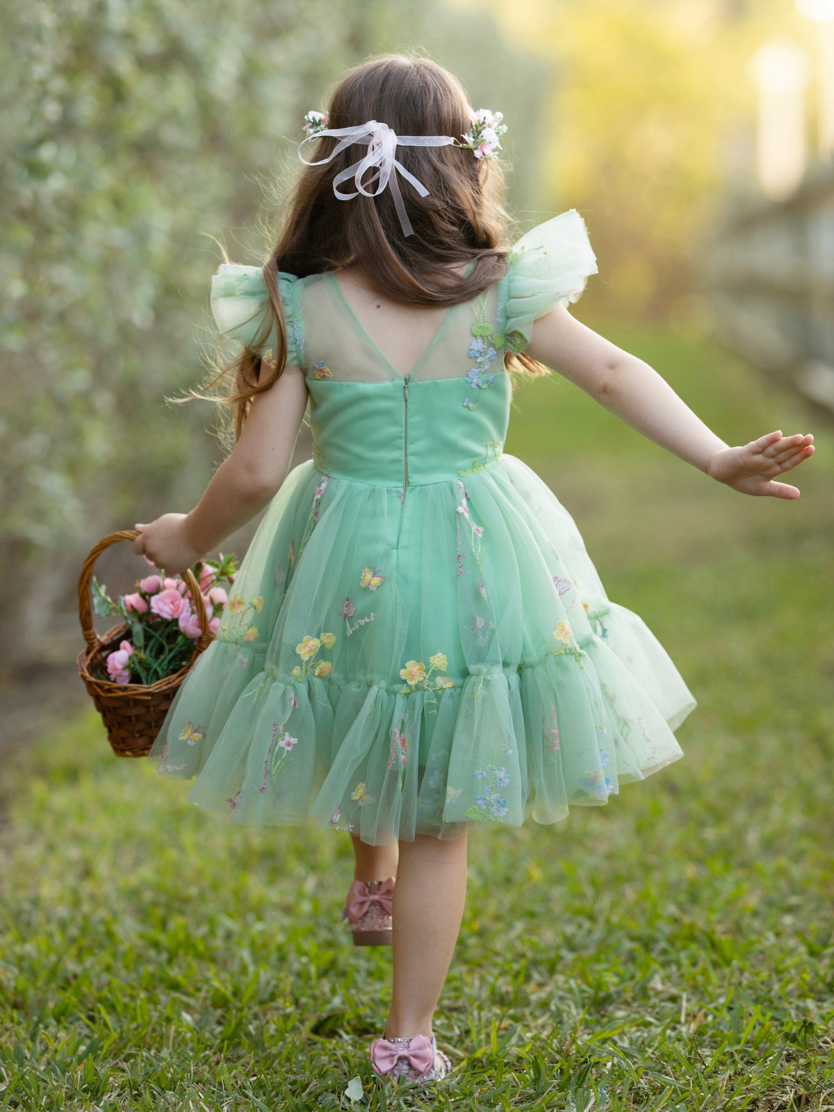 Fairy Ethereal Tulle Gown in Mint Green - In Stock XS