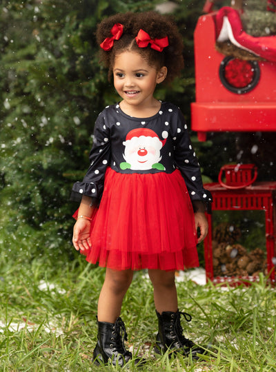 Toddler Clothing Sale | Santa Polka Dot Tutu Dress | Girls Boutique
