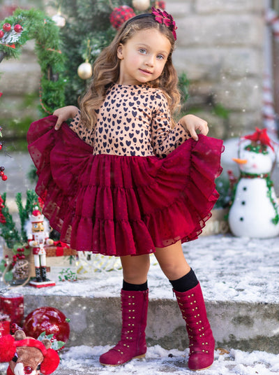 Toddler Valentine's Day Dresses | Girls Heart Print Swiss Tulle Dress