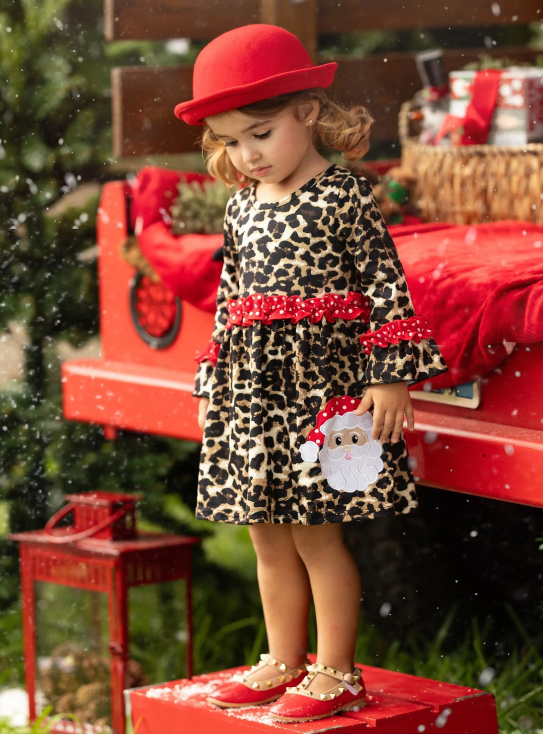 Wild For Santa Leopard Print Dress Wild For Santa Leopard Print Dress