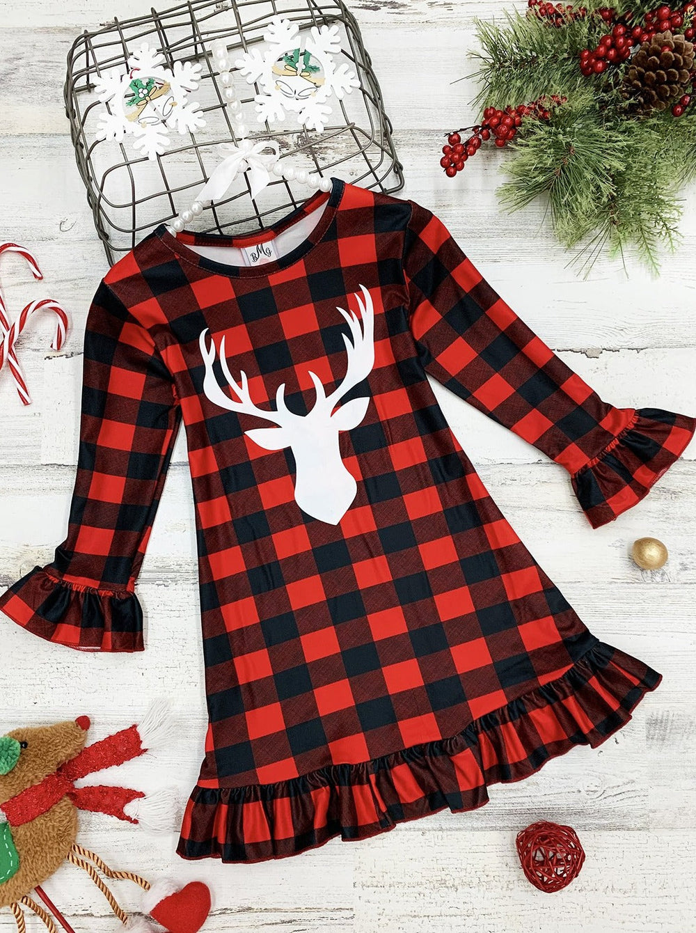 Buffalo Plaid Plaid Christmas Dress Baby Girl Buffalo Plaid Baby