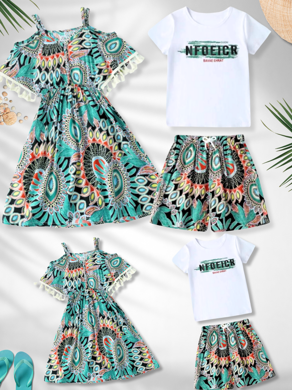 Family Style Bohemian Print Summer Outfit