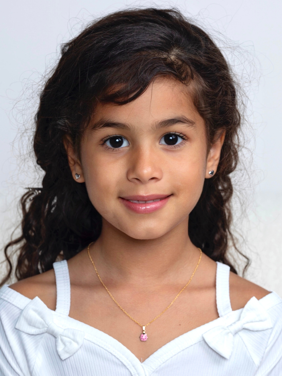 14k Gold Pink Ladybug Pendant Necklace