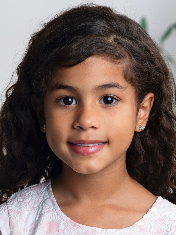 Sterling Silver White Gem Butterfly Stud Earrings